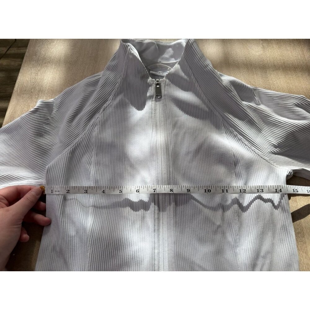 Athleta Salutation Ribbed Jacket III White Size Small *Stained* - Picture 5 of 7